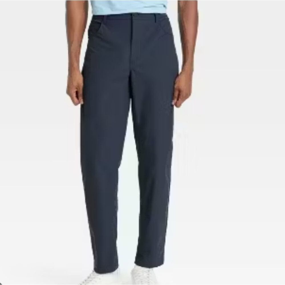 all in motion mens commuter pants navy blue color size 38 x 32 New UPF + 50